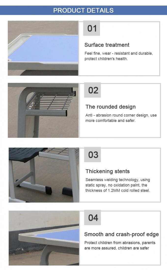 Ayarlanabilir Sınıf Sandalyeleri Çocuk Okulu Çelik Mobilya Masası Okul Masası (6)