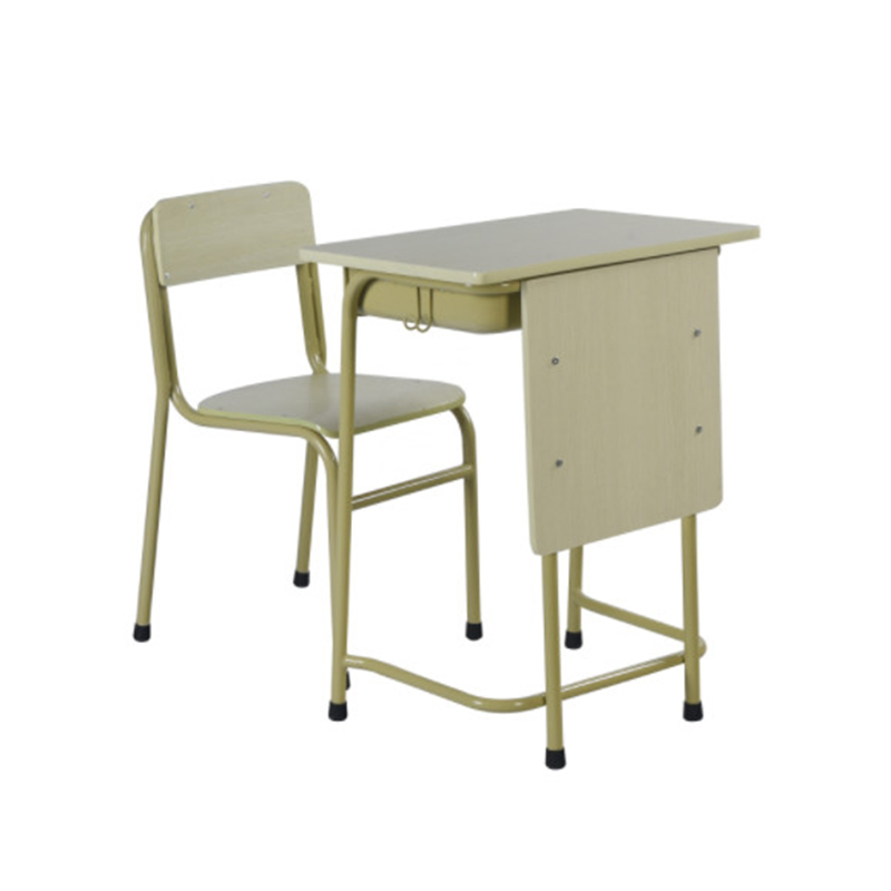 Челичен училишен мебел за училница Ученичка работна маса Метална маса и столче за читање на деца (2)